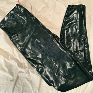 SPANX faux leather compression leggings